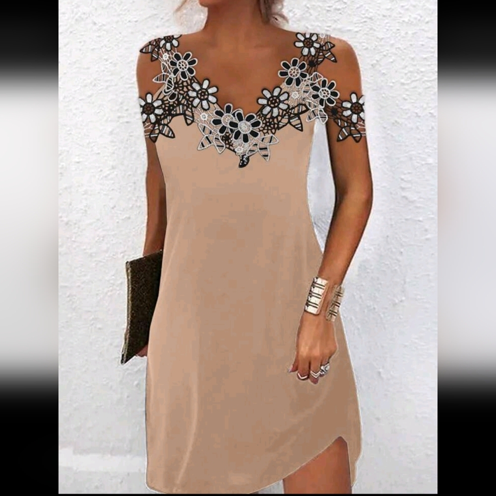 Floral off shoulder dress